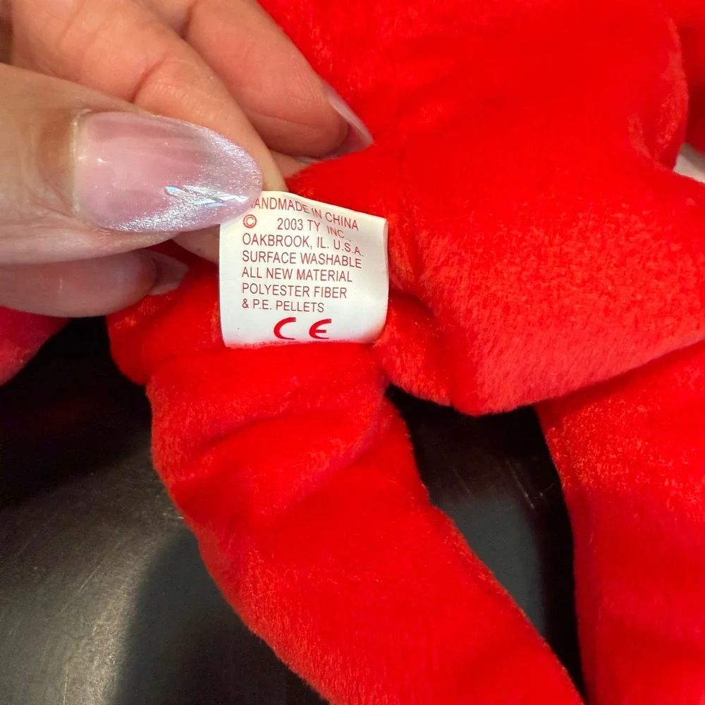 Ty Beanie Babies Bearon Red Aviator Bear 100 Years of Flight 2003 Plush Toy 2